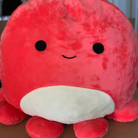 Red Octopus Plush Pillow 